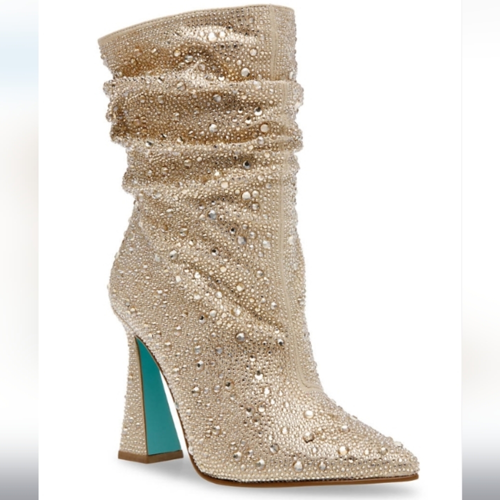 Elegant Crystal-Embellished Women's Boots